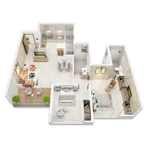 V TOP Velesta Punawale 2 BHK Floor Plan Image