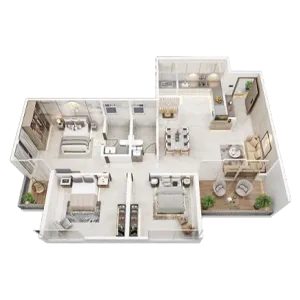 V TOP Velesta Punawale 3 BHK Floor Plan Image